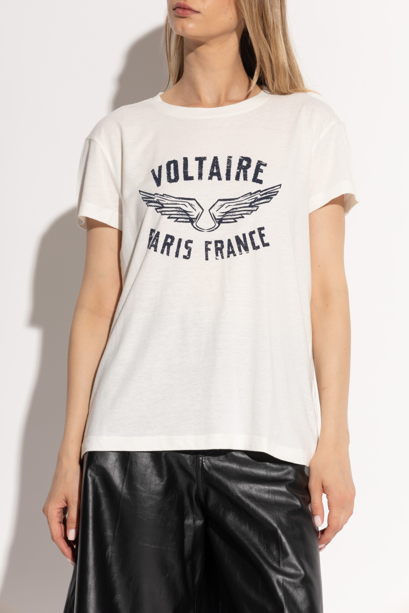 Tシャツ・カットソー ZADIG&VOLTAIRE  HC CONCERT T-SHIRT Black Walk T-shirt Organic Cotton | Zadig&Voltaire